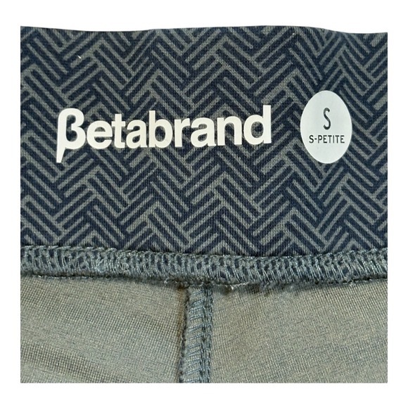 Betabrand Ponte Knit Dress Pants Herringbone Blue Pull On Size‎ Small Petite - Picture 7 of 8